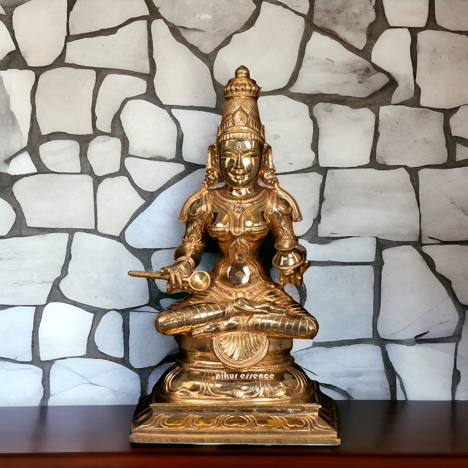 Annapoorani sitting Panchaloha idol - 12 Inches