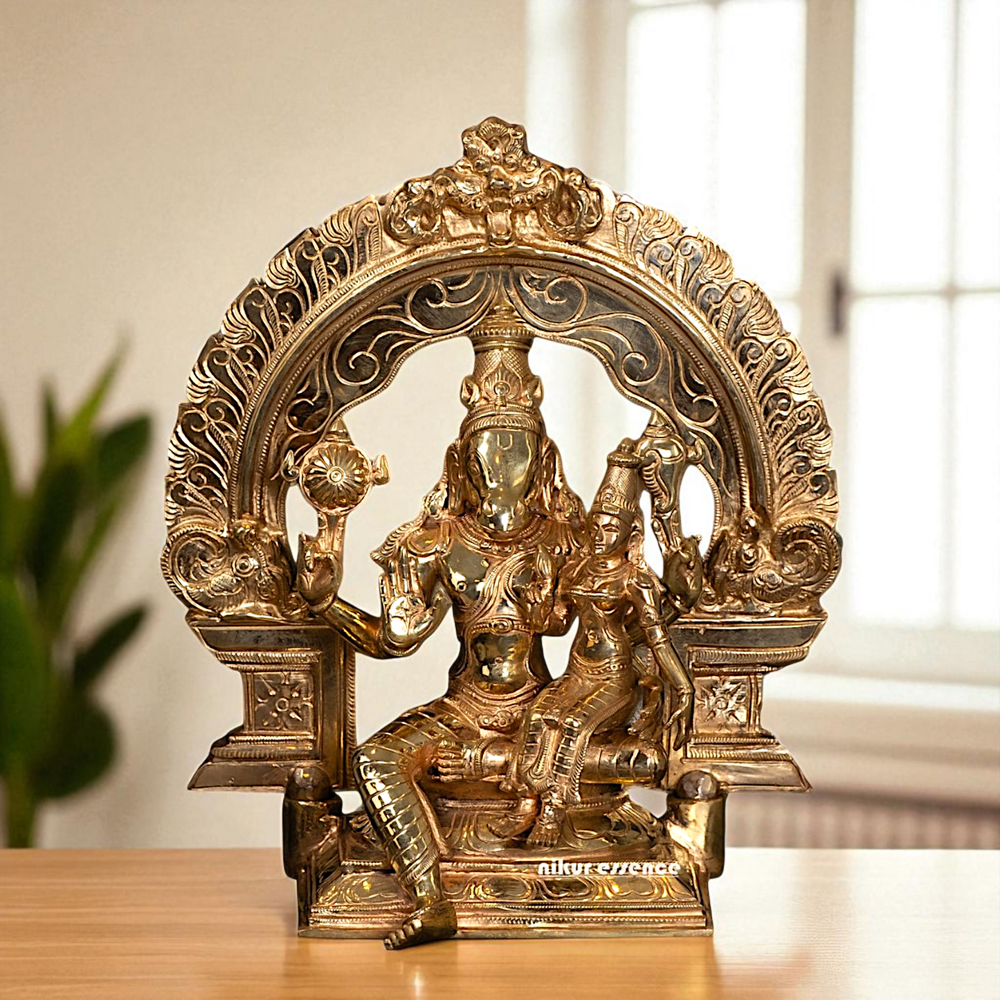 Hayagriva Vishnu and Lakshmi Panchaloha idol - 13 Inches Nikuressence