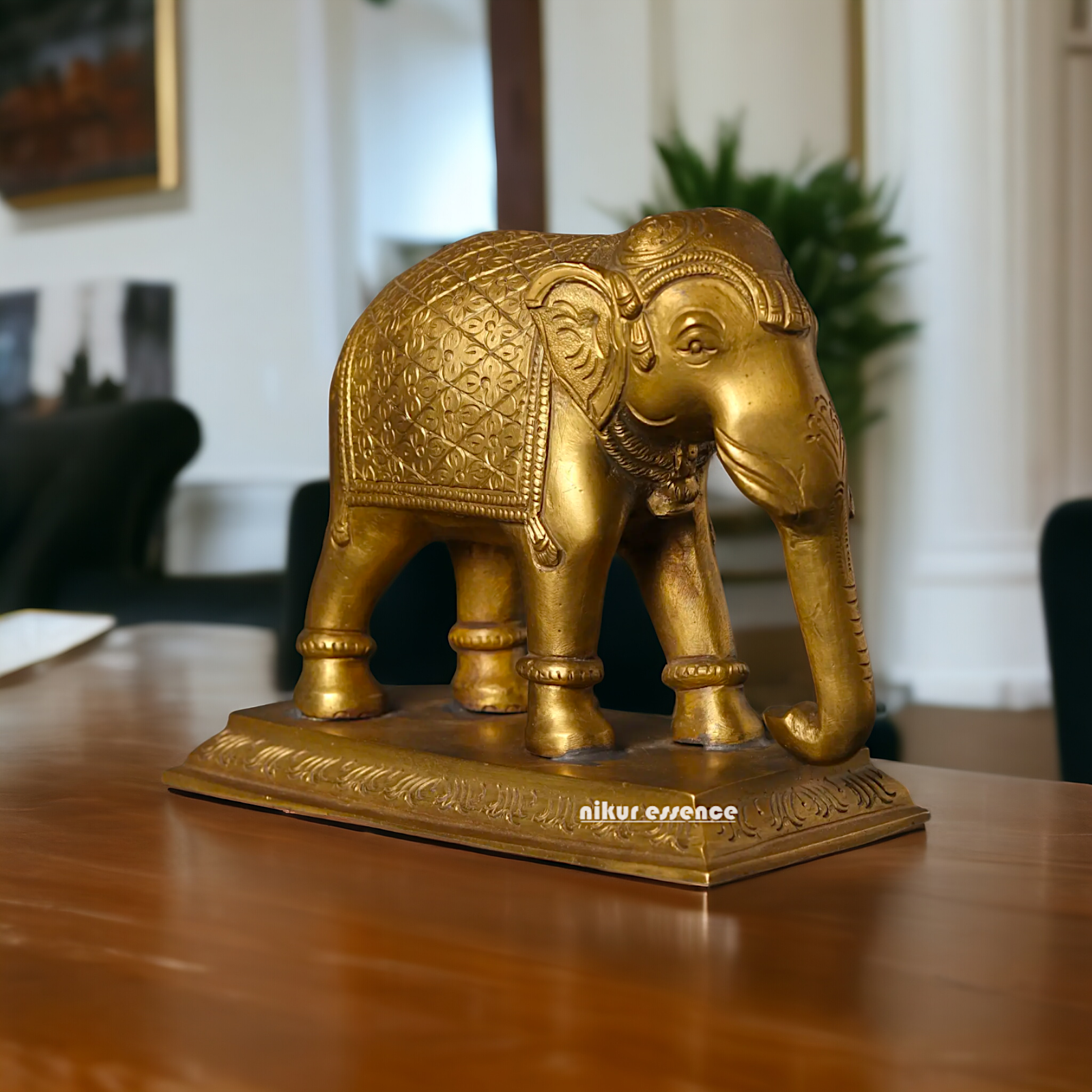 Panchaloha Elephant Beautiful decor statue - 5 Inches