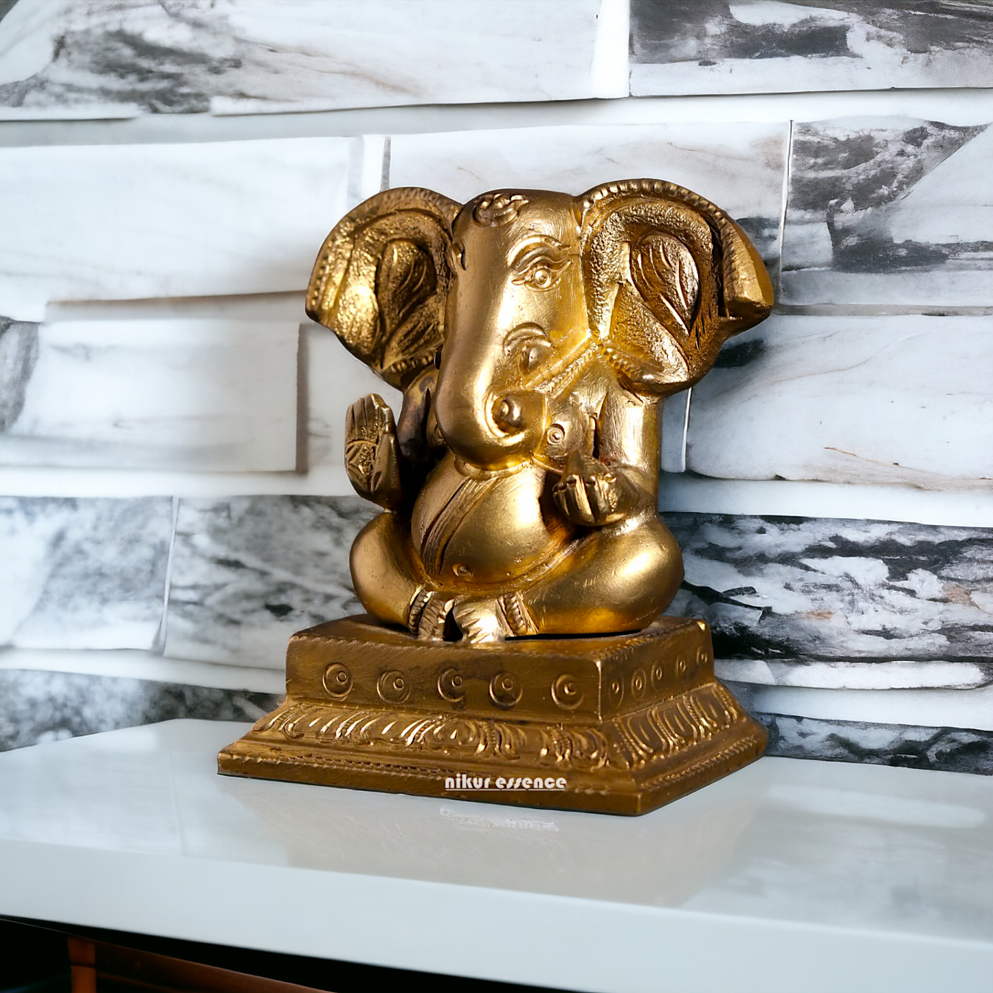 Panchaloha Ganesha Vinayaka Sitting Idol - 3 Inches