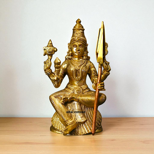 Rajarajeshwari Tripura Sundari Panchaloha Pooja statue - 8 Inches Nikuressence