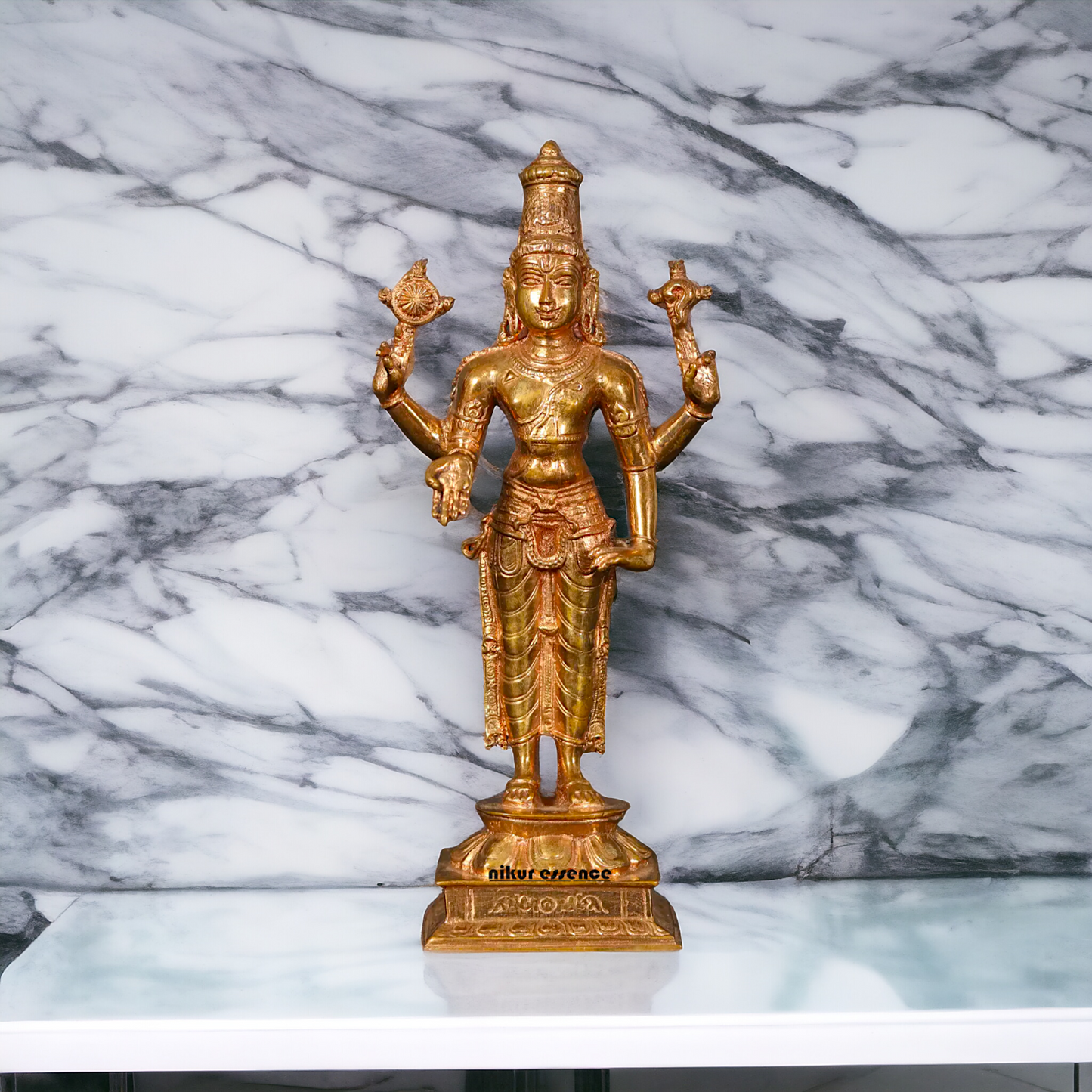 Vishnu Standing Panchaloha Pooja statue - 8 Inches