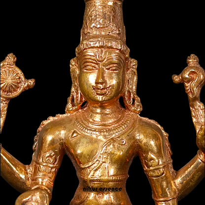 Vishnu Standing Panchaloha Pooja statue - 8 Inches