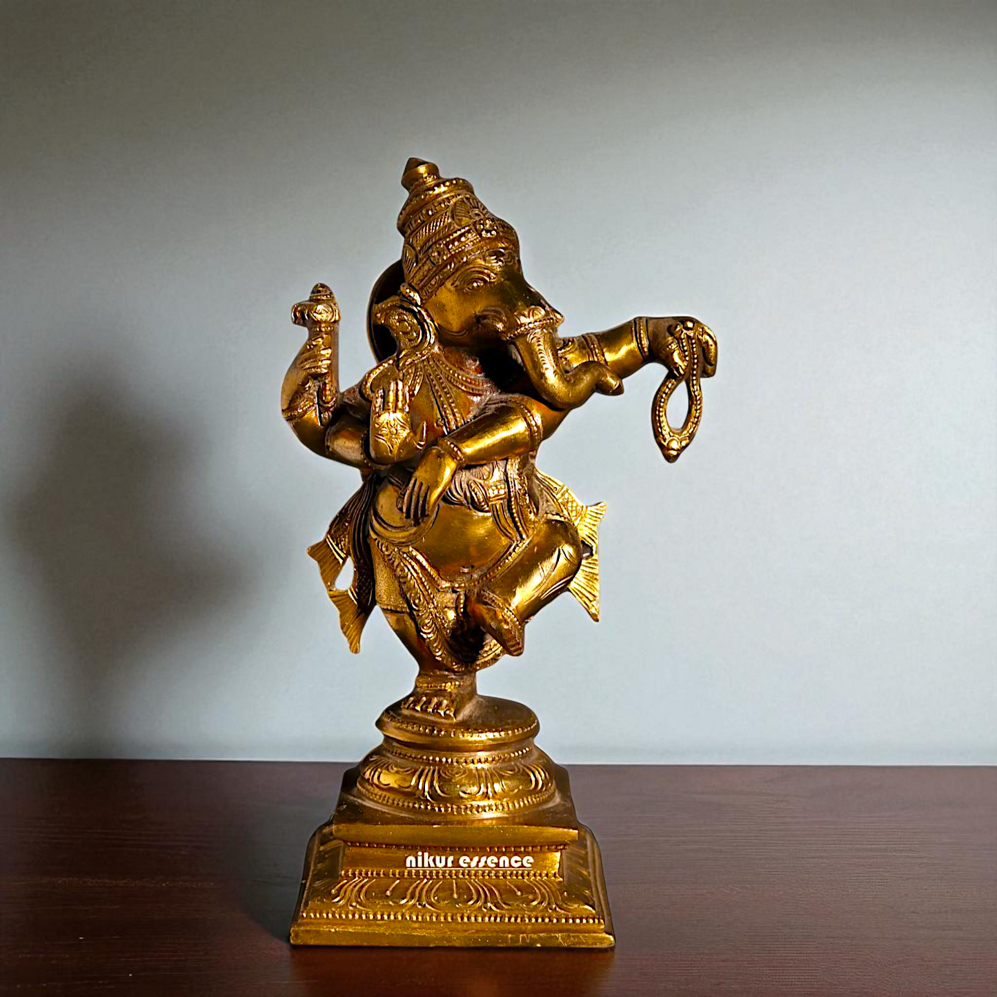 Panchaloha Ganesha dancing statue - 9 Inches Nikuressence