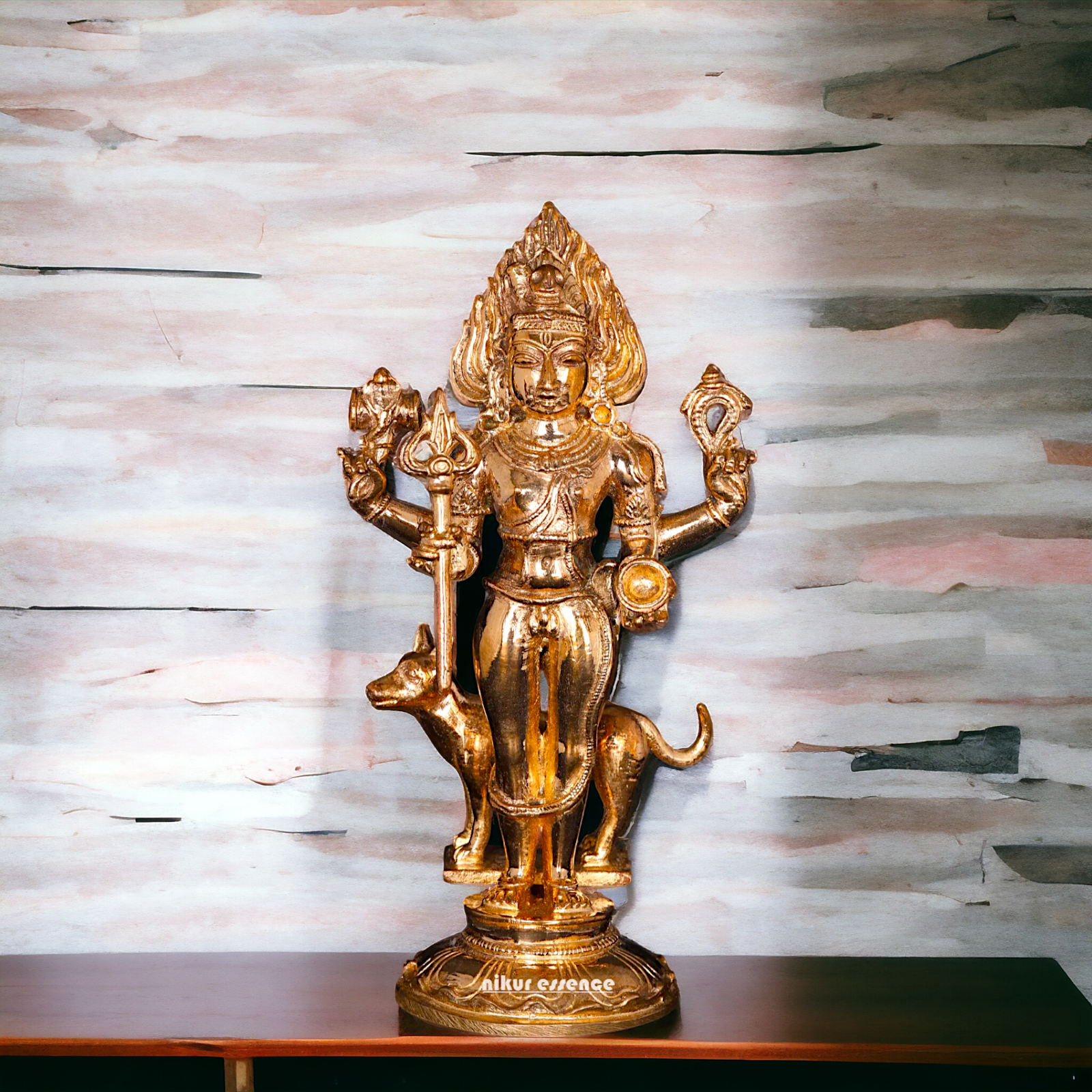 Shiva Bhairava Standing Panchaloha statue - 5 Inches