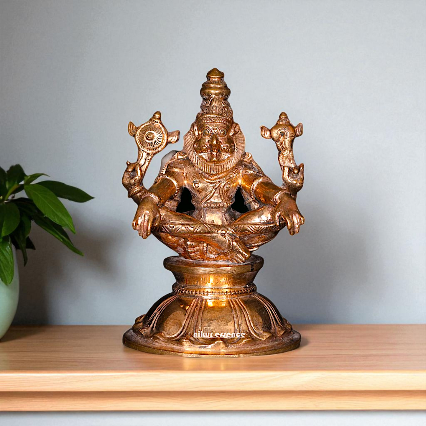 Narasimha Sitting meditation Panchaloha idol - 3 Inches Nikuressence