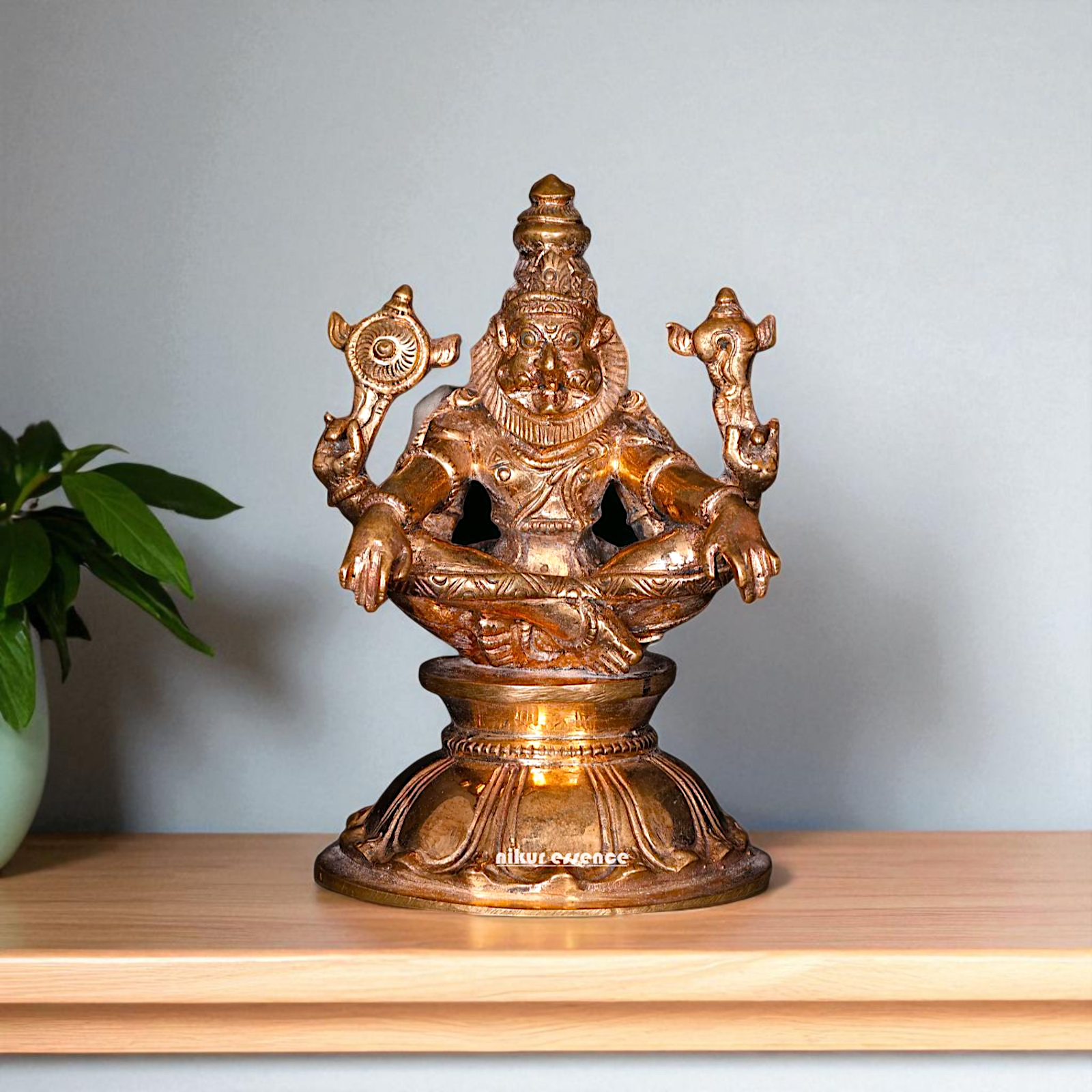 Narasimha Sitting meditation Panchaloha idol - 3 Inches Nikuressence