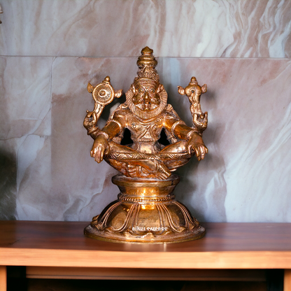 Narasimha Sitting meditation Panchaloha idol - 3 Inches