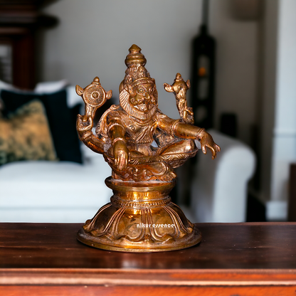 Narasimha Sitting meditation Panchaloha idol - 3 Inches