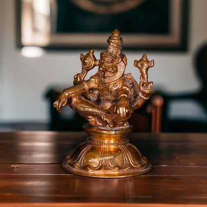 Narasimha Sitting meditation Panchaloha idol - 3 Inches