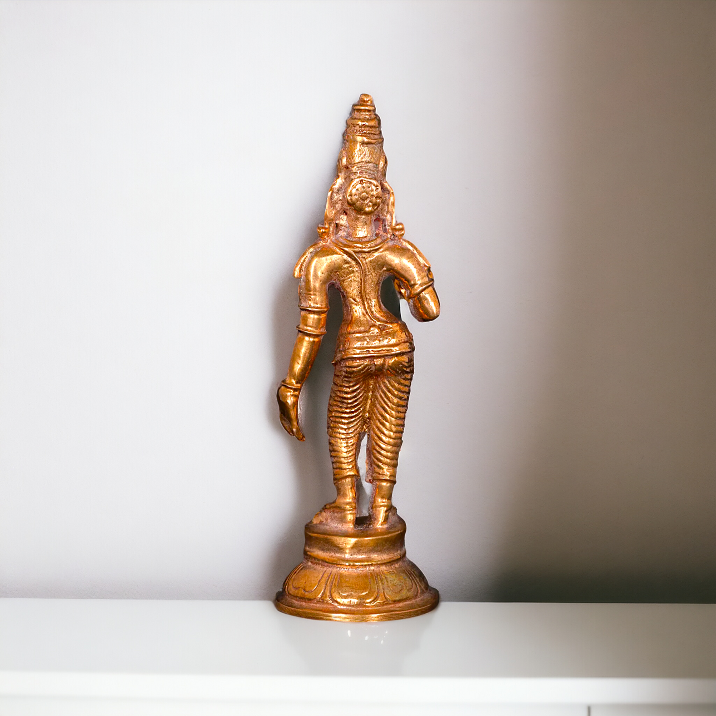 Uma Parvati Devi Standing Panchaloha idol - 4 Inches