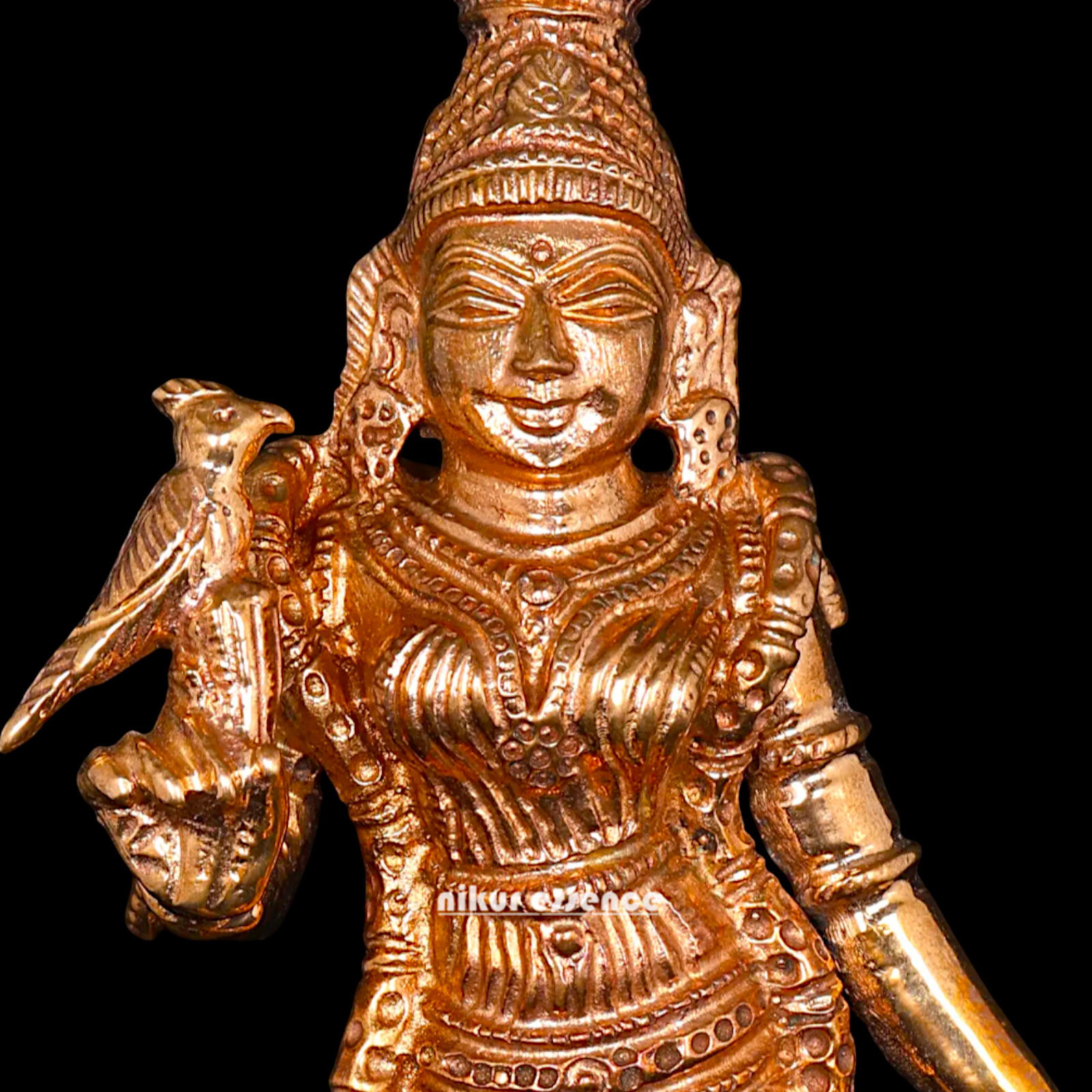 Meenakshi Devi standing Panchaloha idol - 6 Inches