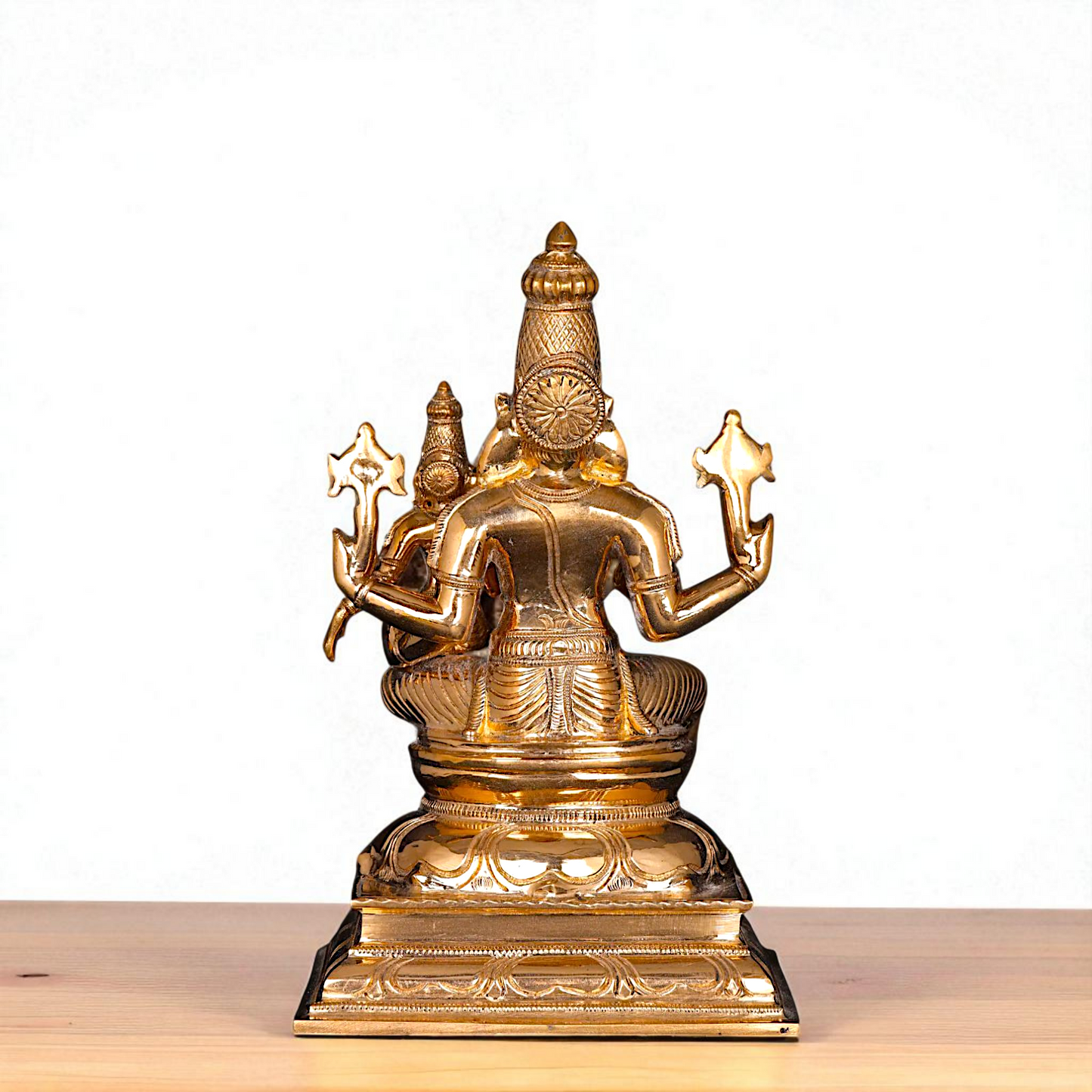 Panchaloha Narasimha Vishnu with Lakshmi statue - 9 Inches Nikuressence