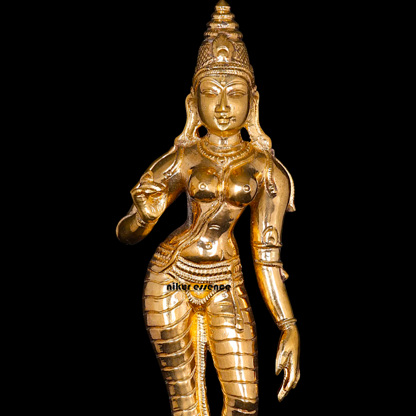 Goddess Parvati Devi Panchaloha statue - 6 Inches