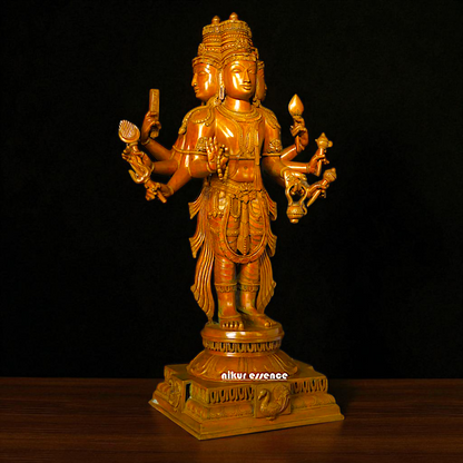 Large Brahma standing Blessing with Four hand Panchaloha statue - 2 Feet Nikuressence