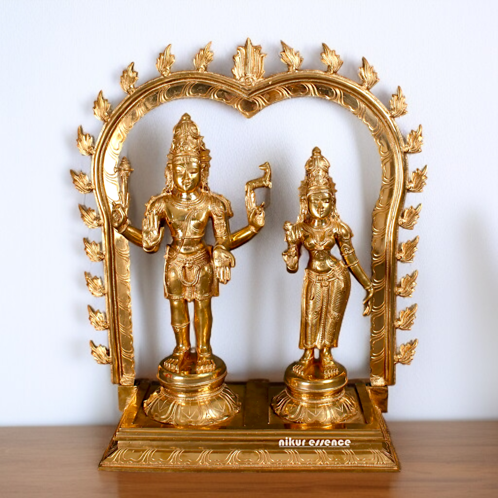 Large Shiva Pashupatinath with Parvati Devi Panchaloha idol - 25 inches