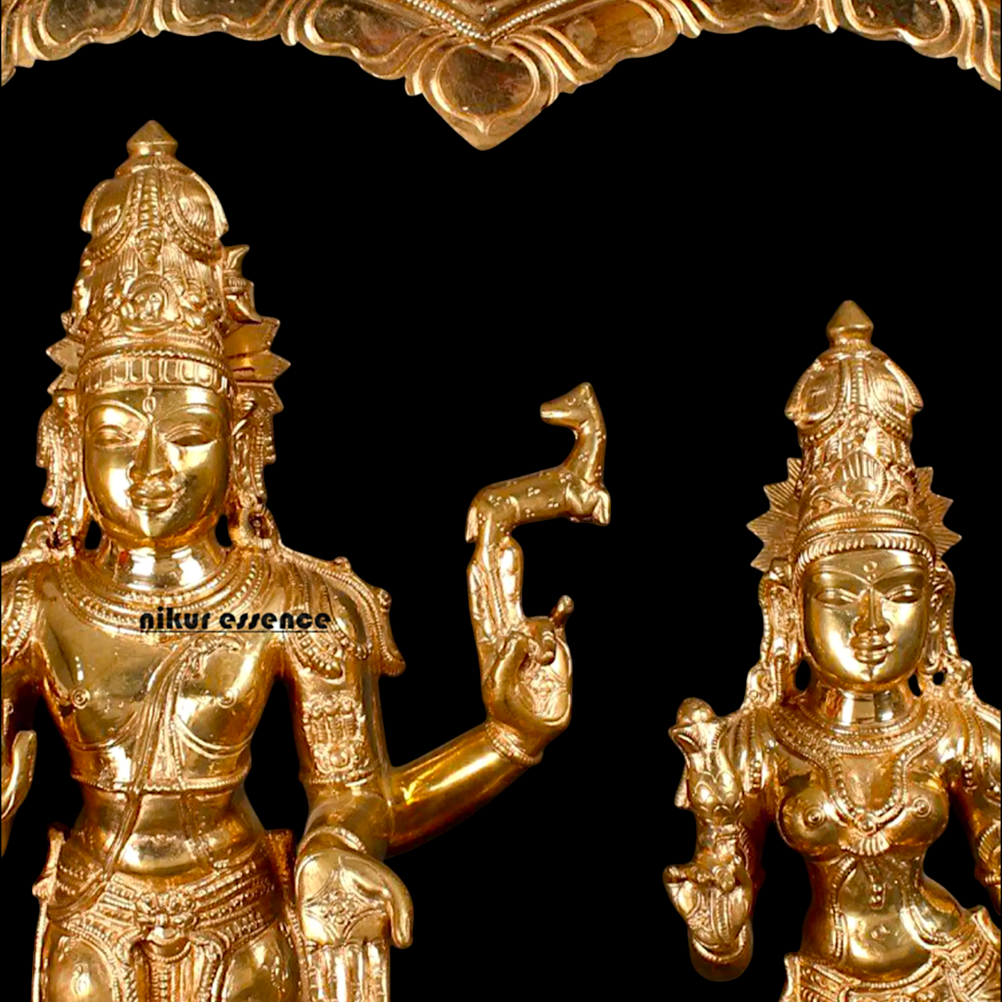 Large Shiva Pashupatinath with Parvati Devi Panchaloha idol - 25 inches