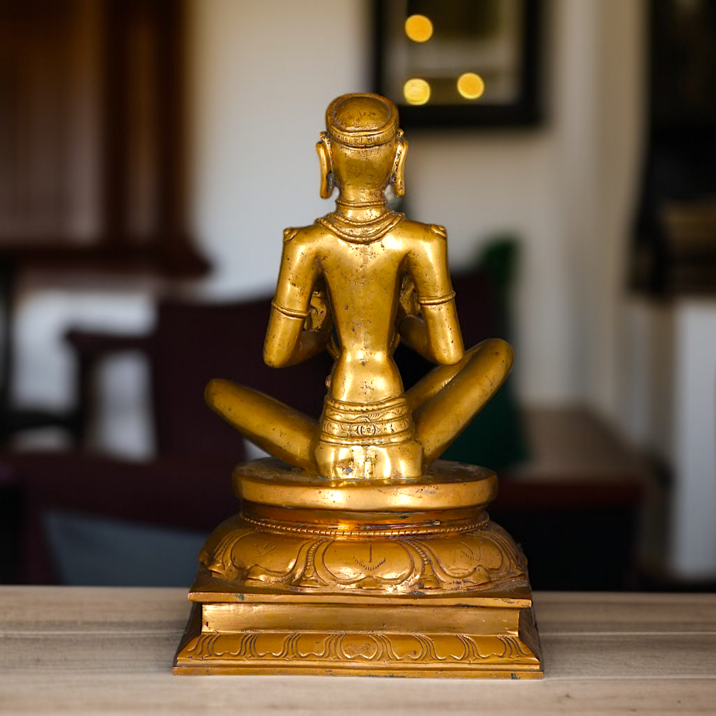 Karaikal Ammaiyar seated Panchaloha idol - 10 inches