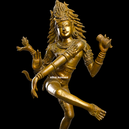 Large Nataraja Shiva dancing Panchaloha idol - 22 inches