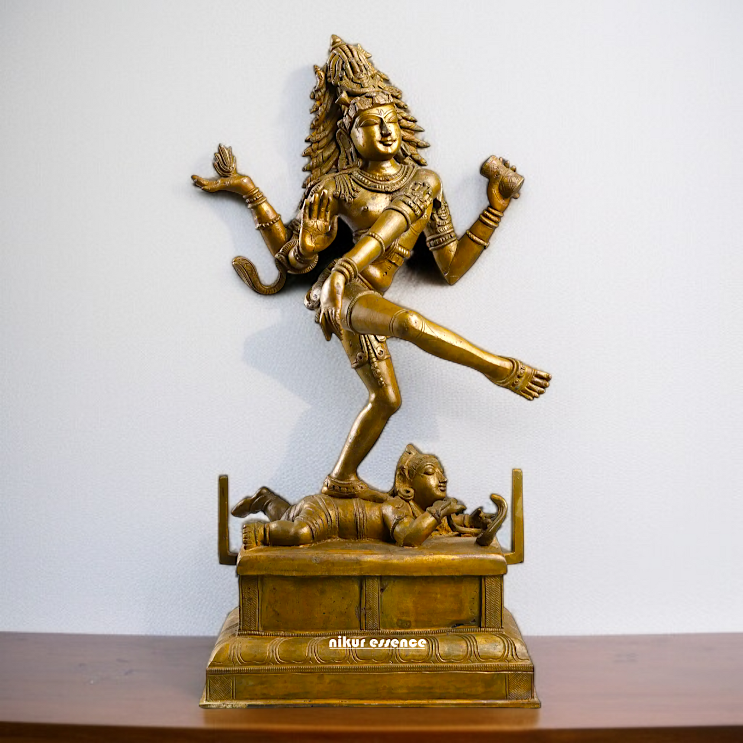 Large Nataraja Shiva dancing Panchaloha idol - 22 inches