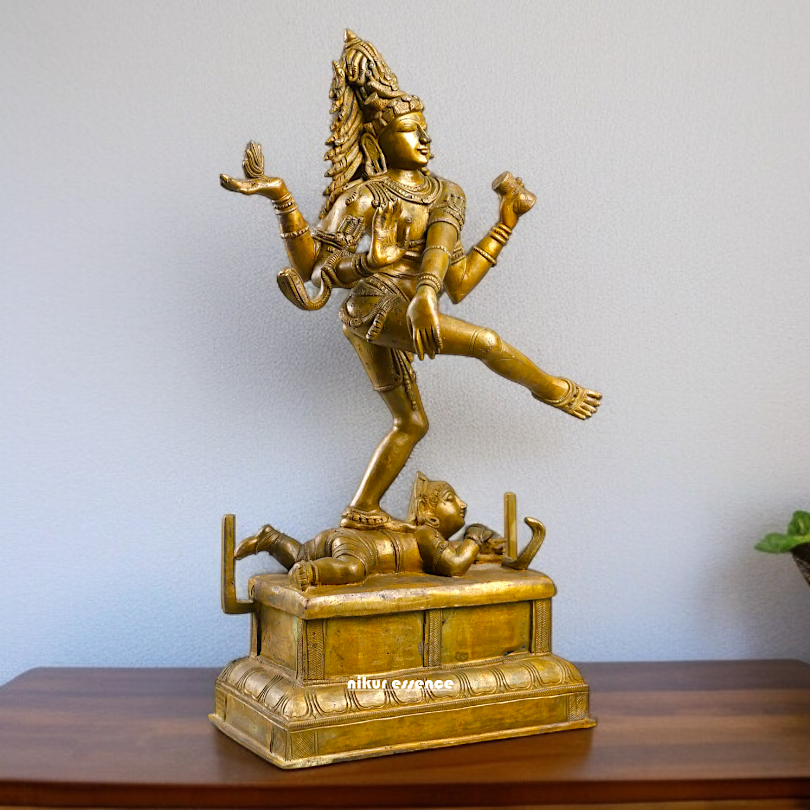 Large Nataraja Shiva dancing Panchaloha idol - 22 inches