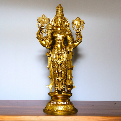 Big Vishnu Standing Panchaloha idol - 26 inches