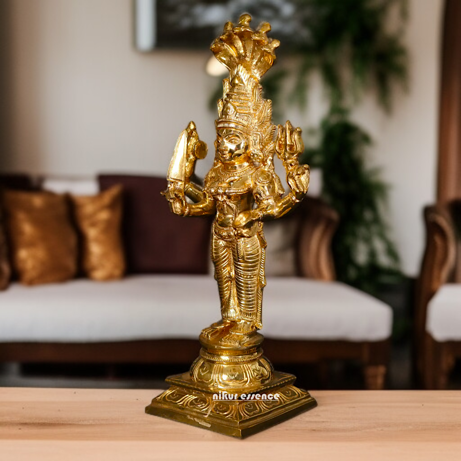 Goddess Mariamman Durga Devi maa standing Panchaloha statue - 26 Inches