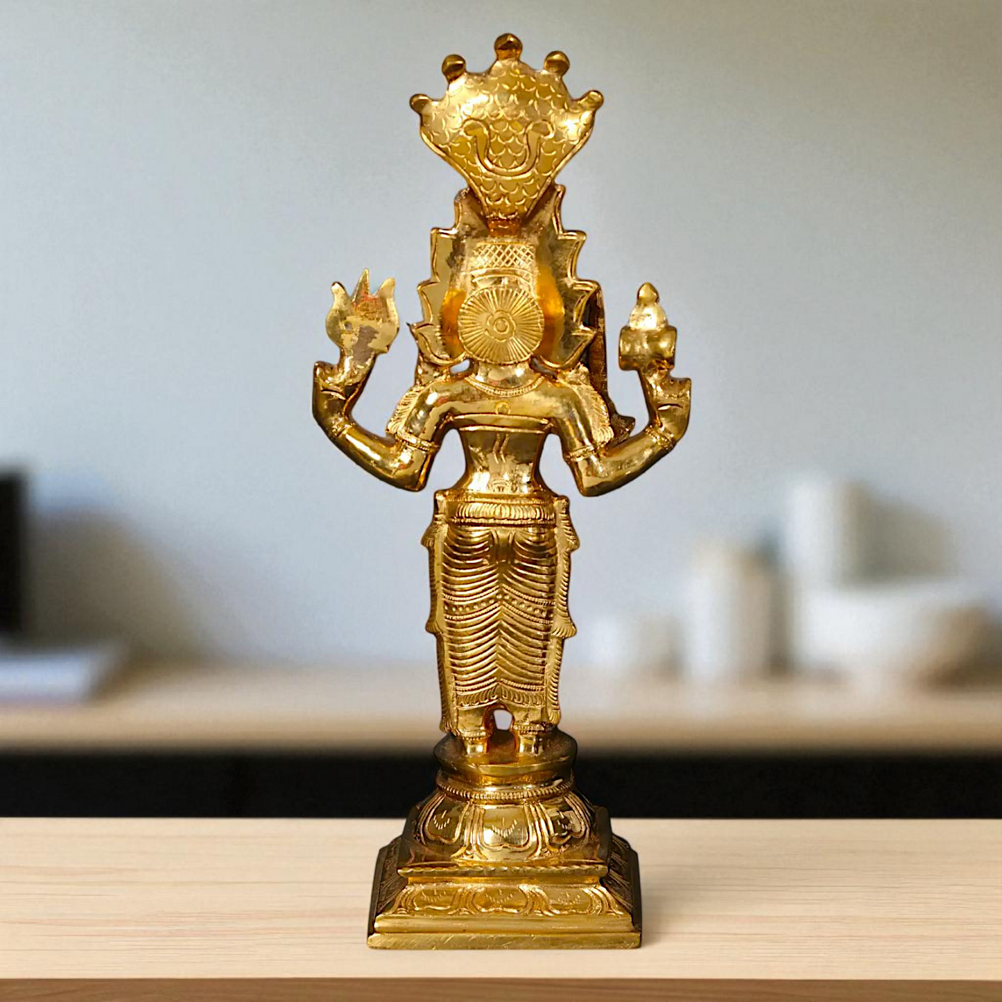 Goddess Mariamman Durga Devi maa standing Panchaloha statue - 12 Inches Nikuressence