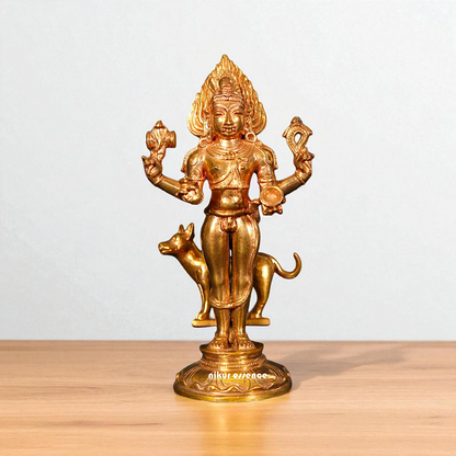 Kaal bhairav standing Panchaloha idol - 5 Inches Nikuressence