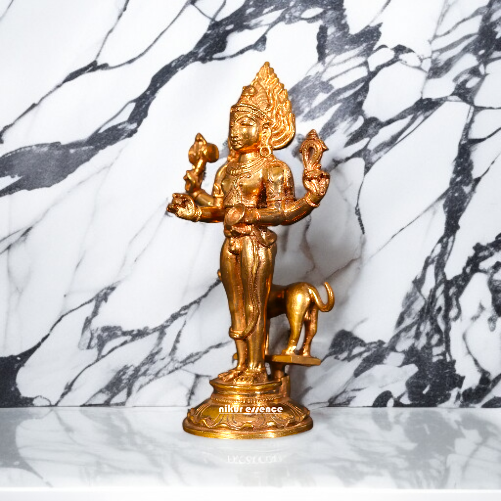 Kaal bhairav standing Panchaloha idol - 5 Inches