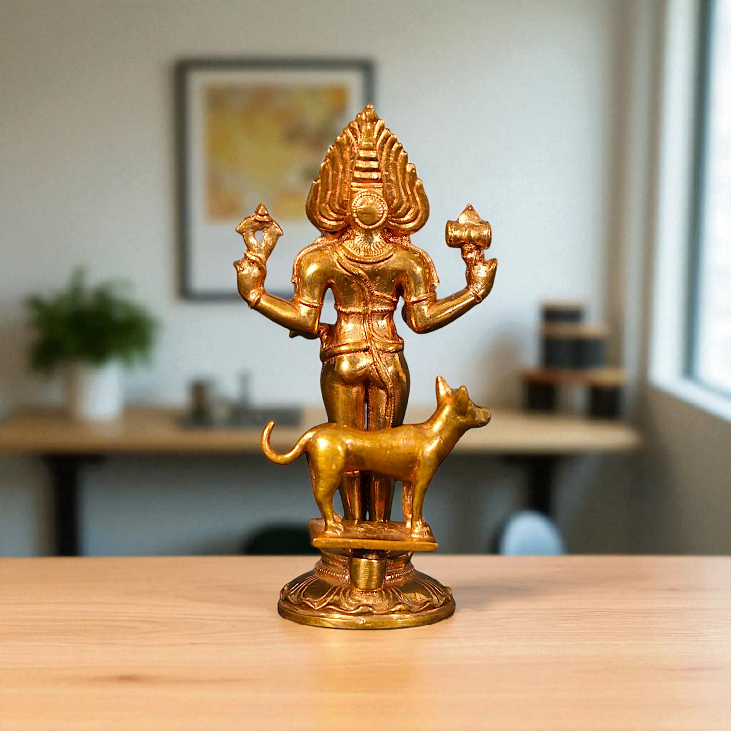 Kaal bhairav standing Panchaloha idol - 5 Inches Nikuressence