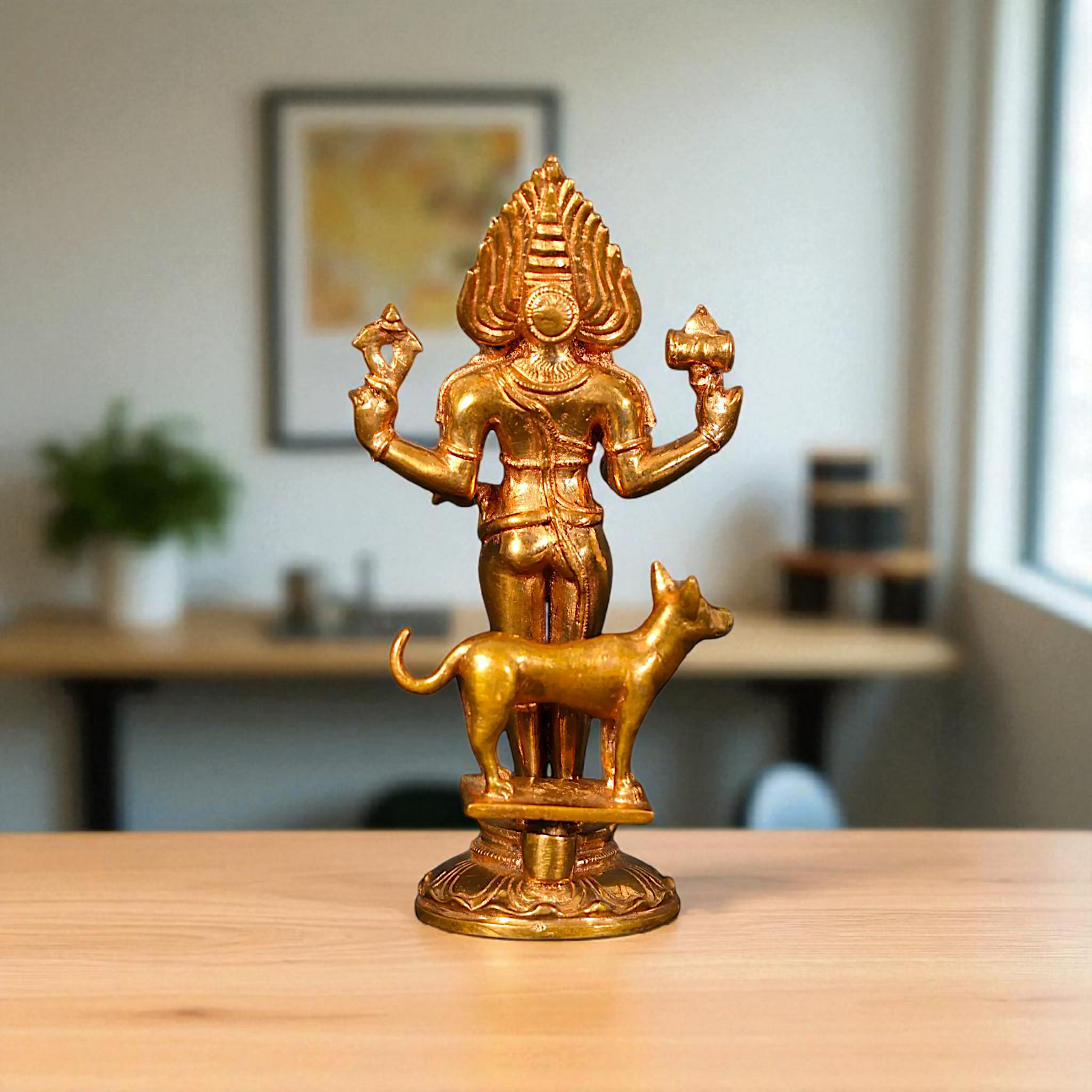 Kaal bhairav standing Panchaloha idol - 5 Inches Nikuressence