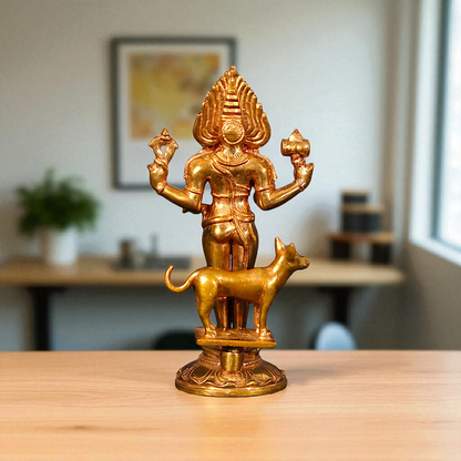 Kaal bhairav standing Panchaloha idol - 5 Inches Nikuressence