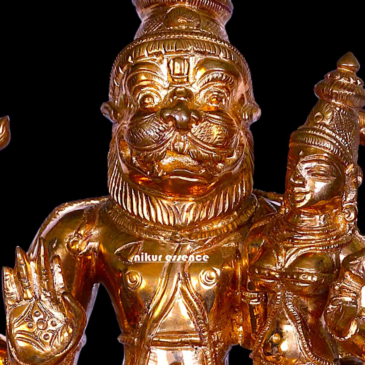 Narasimha seated with Lakshmi Panchaloha idol - 7 inches