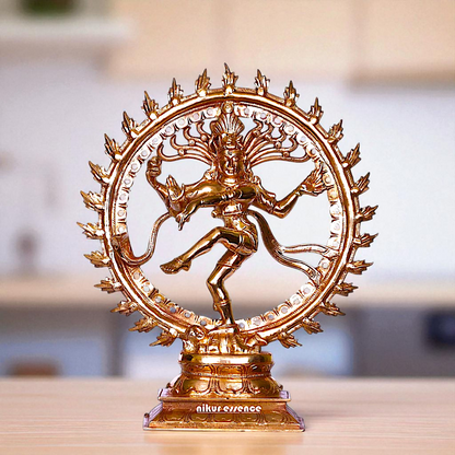 Panchaloha Nataraja Shiva Dancing tandav statue - 9 inches Nikuressence