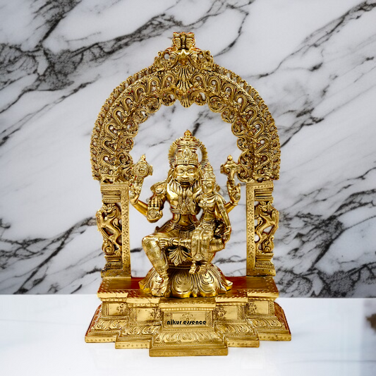 Narasimha with Lakshmi Panchaloha idol - 18 inches