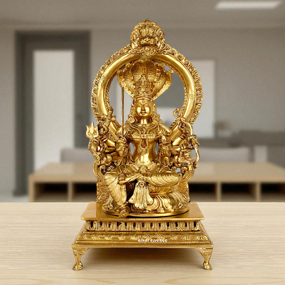 Goddess Ashtabhuja Dharini Devi Mariamman Panchaloha statue - 16 inches Nikuressence