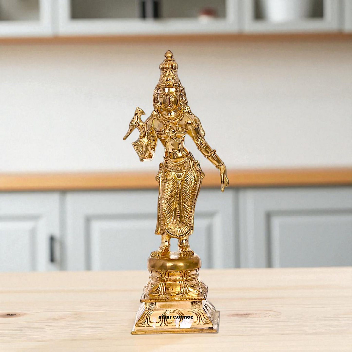 Andal Devi standing Panchaloha statue - 12 inches Nikuressence