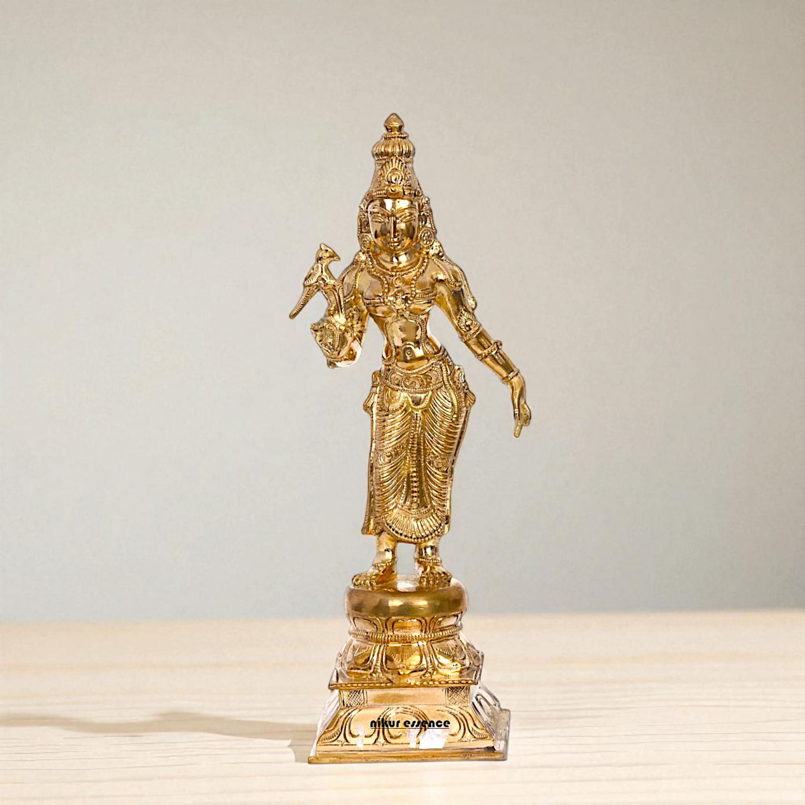 Andal Devi standing Panchaloha statue - 12 inches Nikuressence