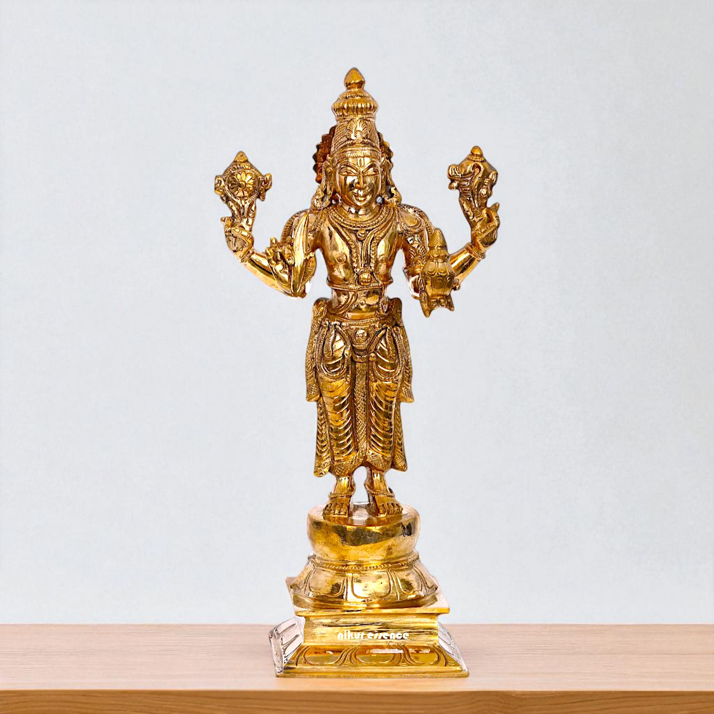 Dhanvantari standing Panchaloha idol - 14 inches Nikuressence