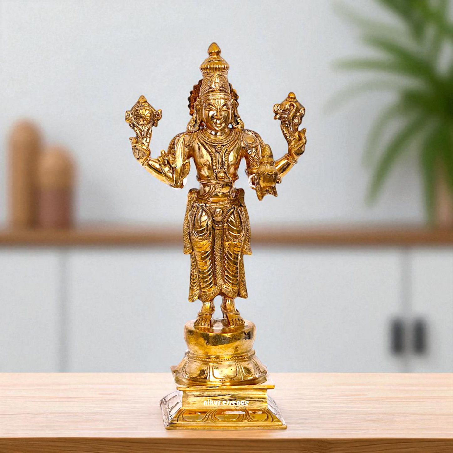 Dhanvantari standing Panchaloha idol - 14 inches Nikuressence