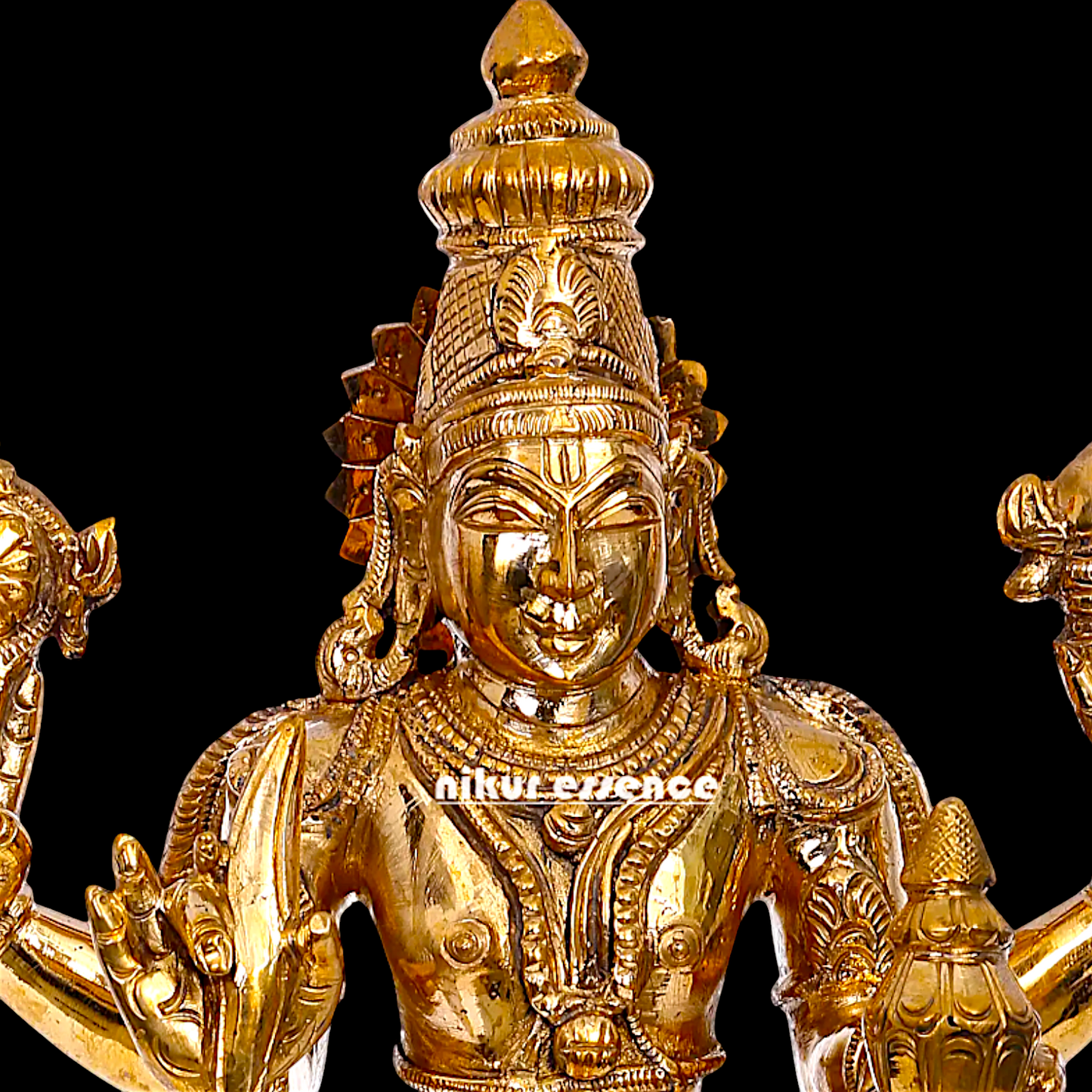 Dhanvantari standing Panchaloha idol - 14 inches