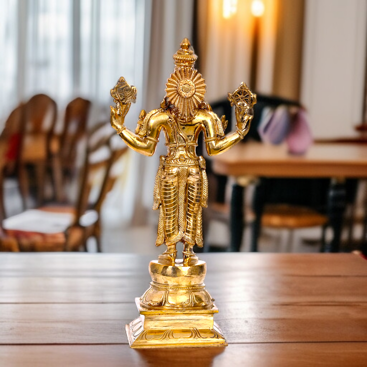 Dhanvantari standing Panchaloha idol - 14 inches