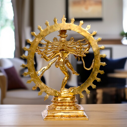 Shiva tandav Nataraja dancing Panchaloha idol - 13 inches