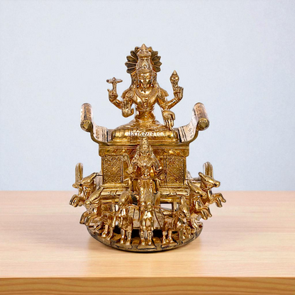 Panchaloha Surya Narayan Dev seated on Rath idol - 9 inches Nikuressence
