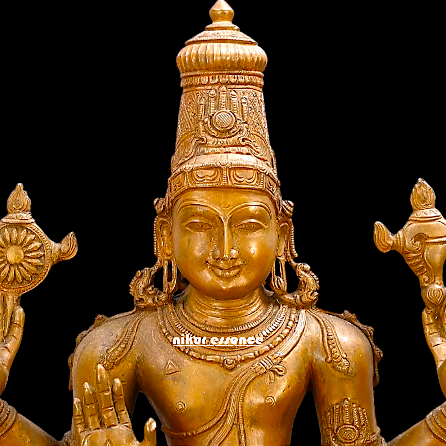 Panchaloha Vishnu Bhagwan standing Big idol - 21 inches