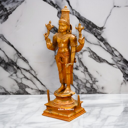 Panchaloha Vishnu Bhagwan standing Big idol - 21 inches