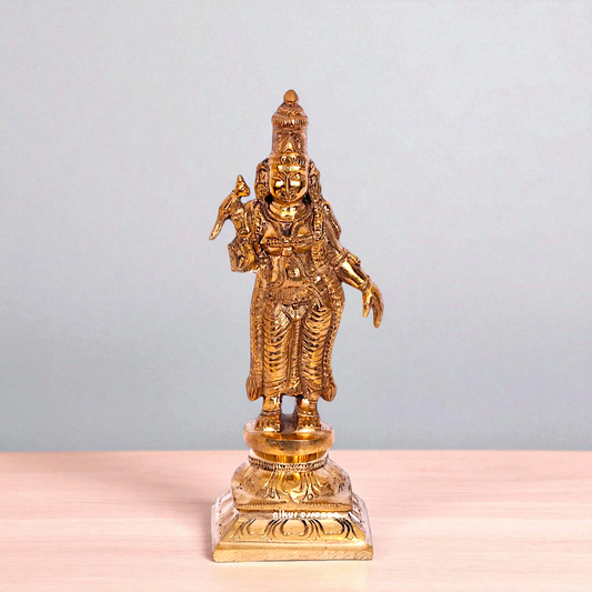 Panchaloha Meenakshi Blessing Standing idol - 6 inches Nikuressence