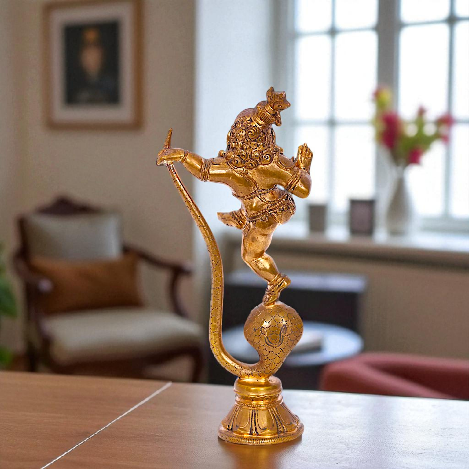 Kaliya Naag Krishna Blessing Panchaloha idol - 7 inches Nikuressence