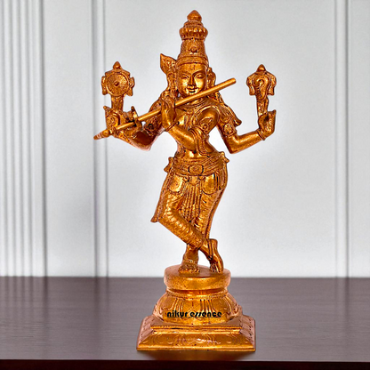 Venugopal Krishna Playing Flute Panchaloha idol - 16 inches Nikuressence